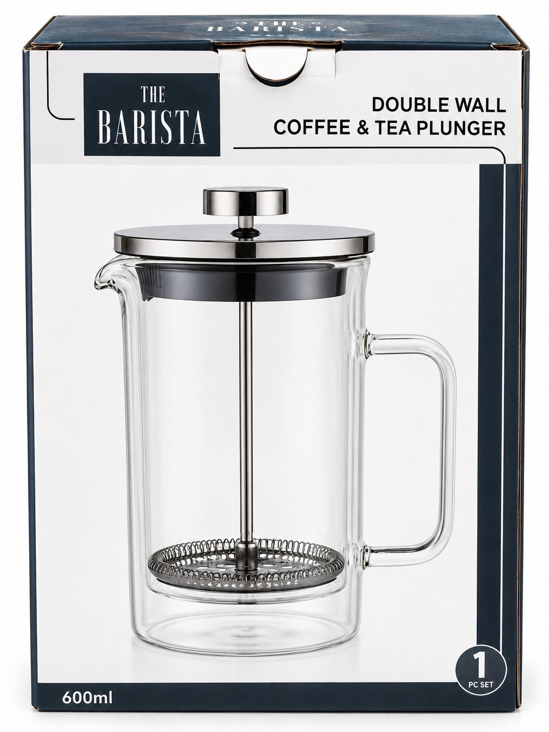 600ML Double Wall Barista Plunger – Premium Coffee Brewing