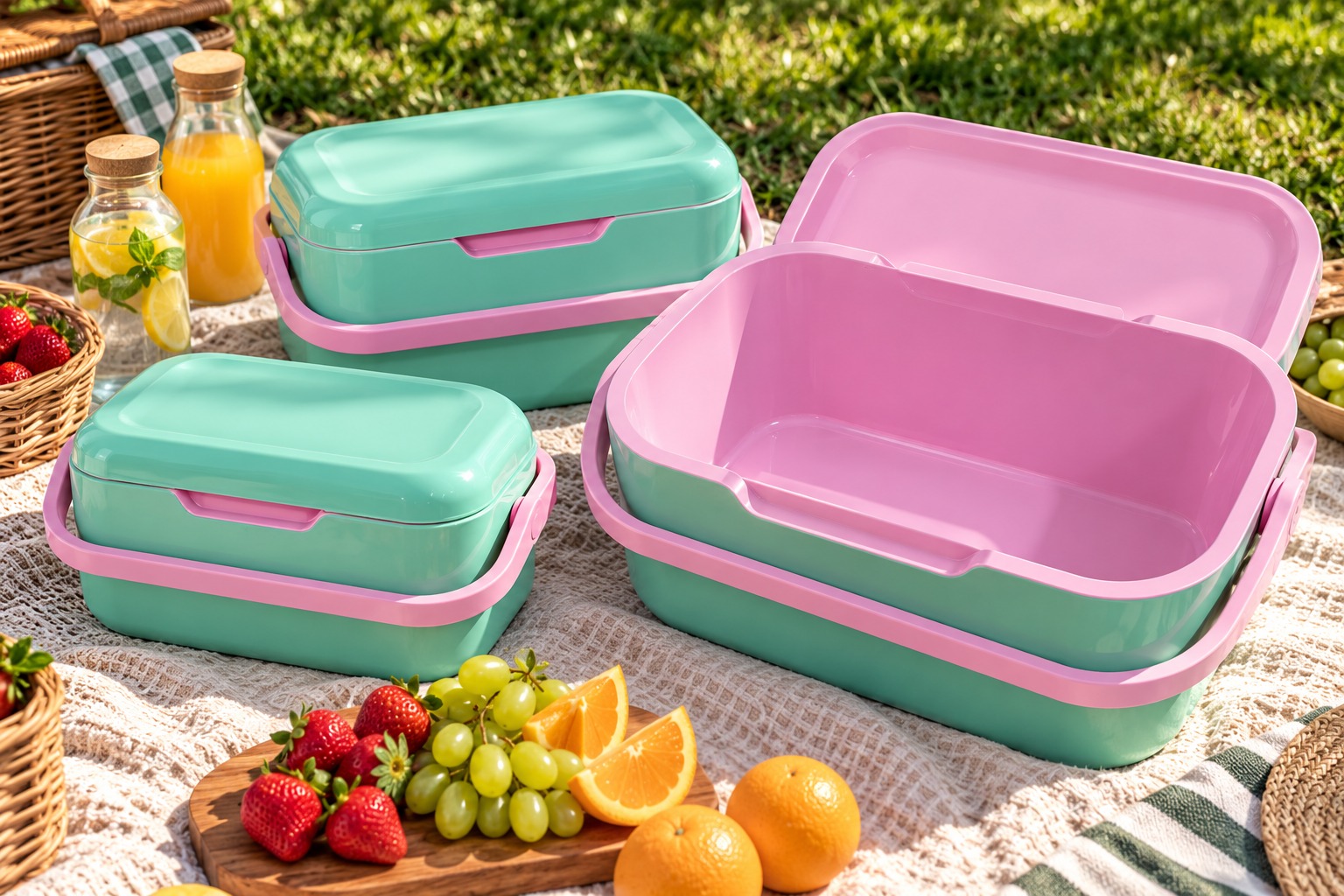 GREEN 3 PIECE COOLERBOX SET 20L/12L/5L