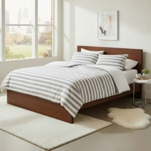 QUEEN YARN DYE STRIPE DUVET COVER SET - 230X200CM - Image 4
